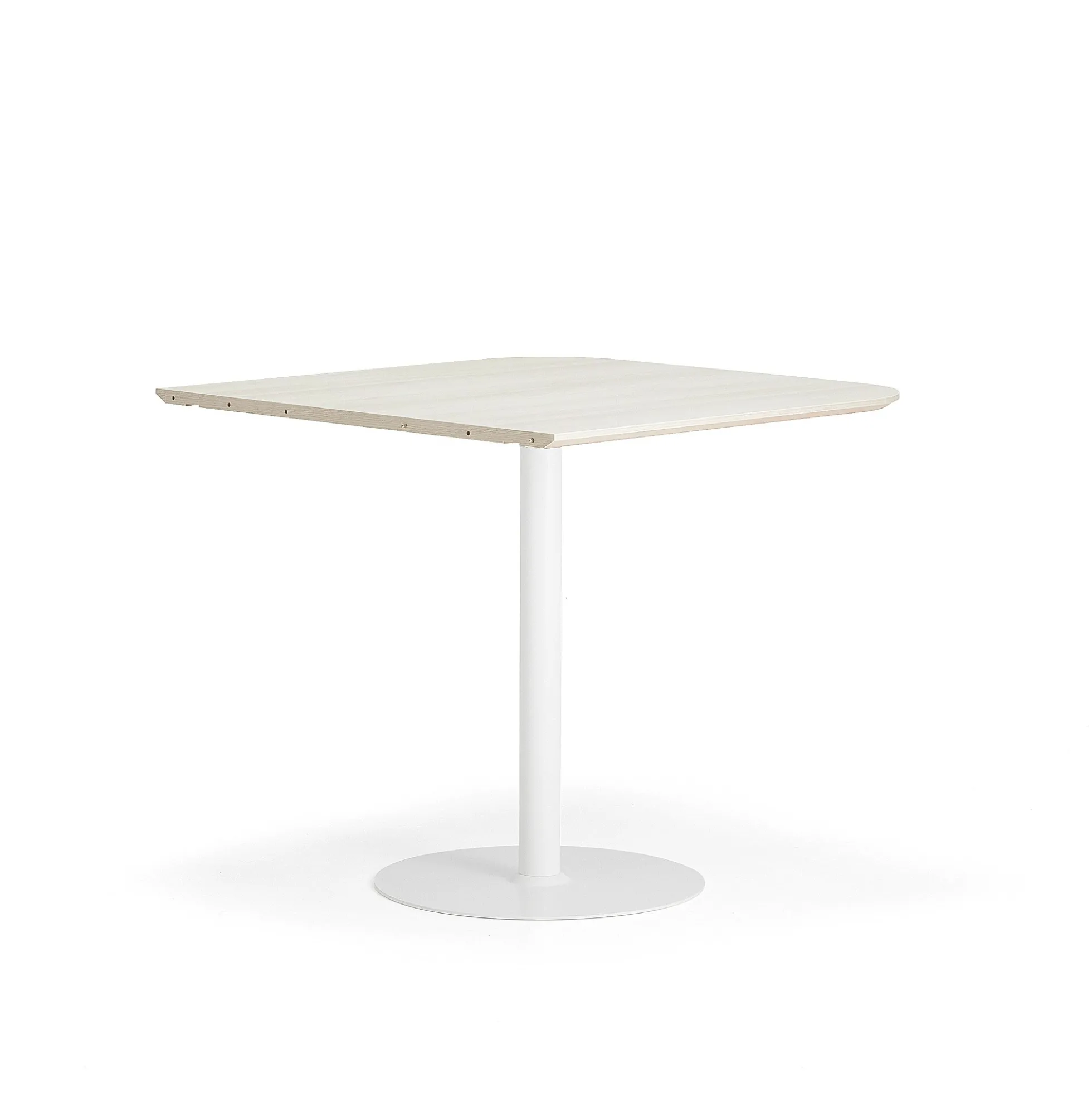 Baaripöytä METRIC Pyöristetyt kulmat, 1000x1000x900 mm, valkoinen/saarni