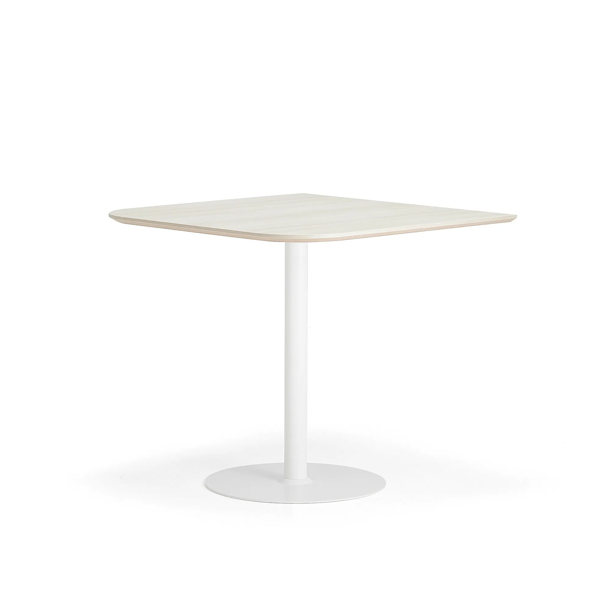 Baaripöytä METRIC Pyöristetyt kulmat, 1000x1000x900 mm, valkoinen/saarni