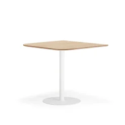 Baaripöytä METRIC Pyöristetyt kulmat, 1000x1000x900 mm, valkoinen/tammi