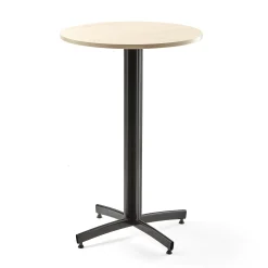 Baaripöytä SANNA Ø700x1050 mm, musta/koivu