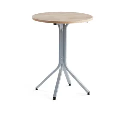Baaripöytä VARIOUS Ø700x900 mm, hopeanharmaa, tammi