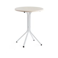 Baaripöytä VARIOUS Ø700x900 mm, valkoinen, koivu