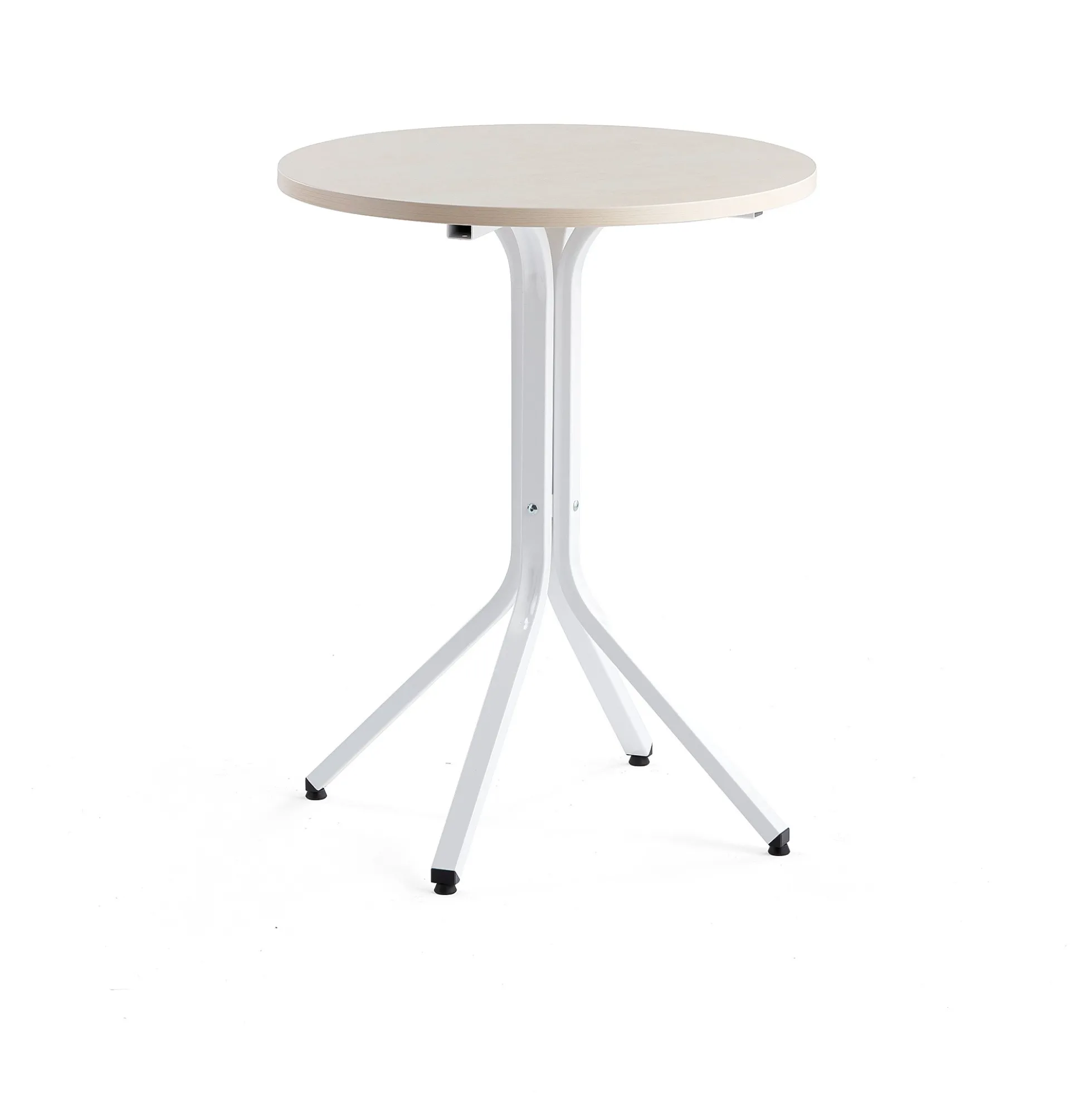 Baaripöytä VARIOUS Ø700x900 mm, valkoinen, koivu