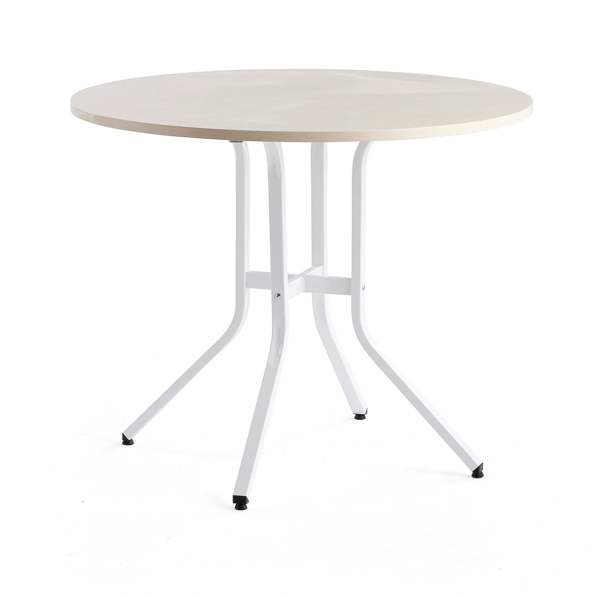 Baaripöytä VARIOUS Ø1100x900 mm, valkoinen, koivu