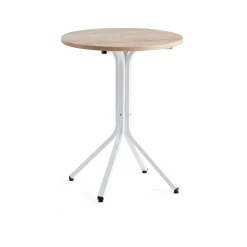 Baaripöytä VARIOUS Ø700x900 mm, valkoinen, tammi