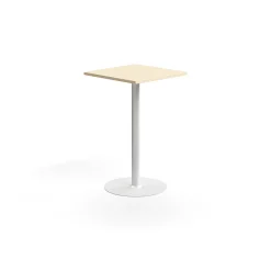 Baaripöytä VERTICUS 700x700x1100 mm, koivu/valkoinen