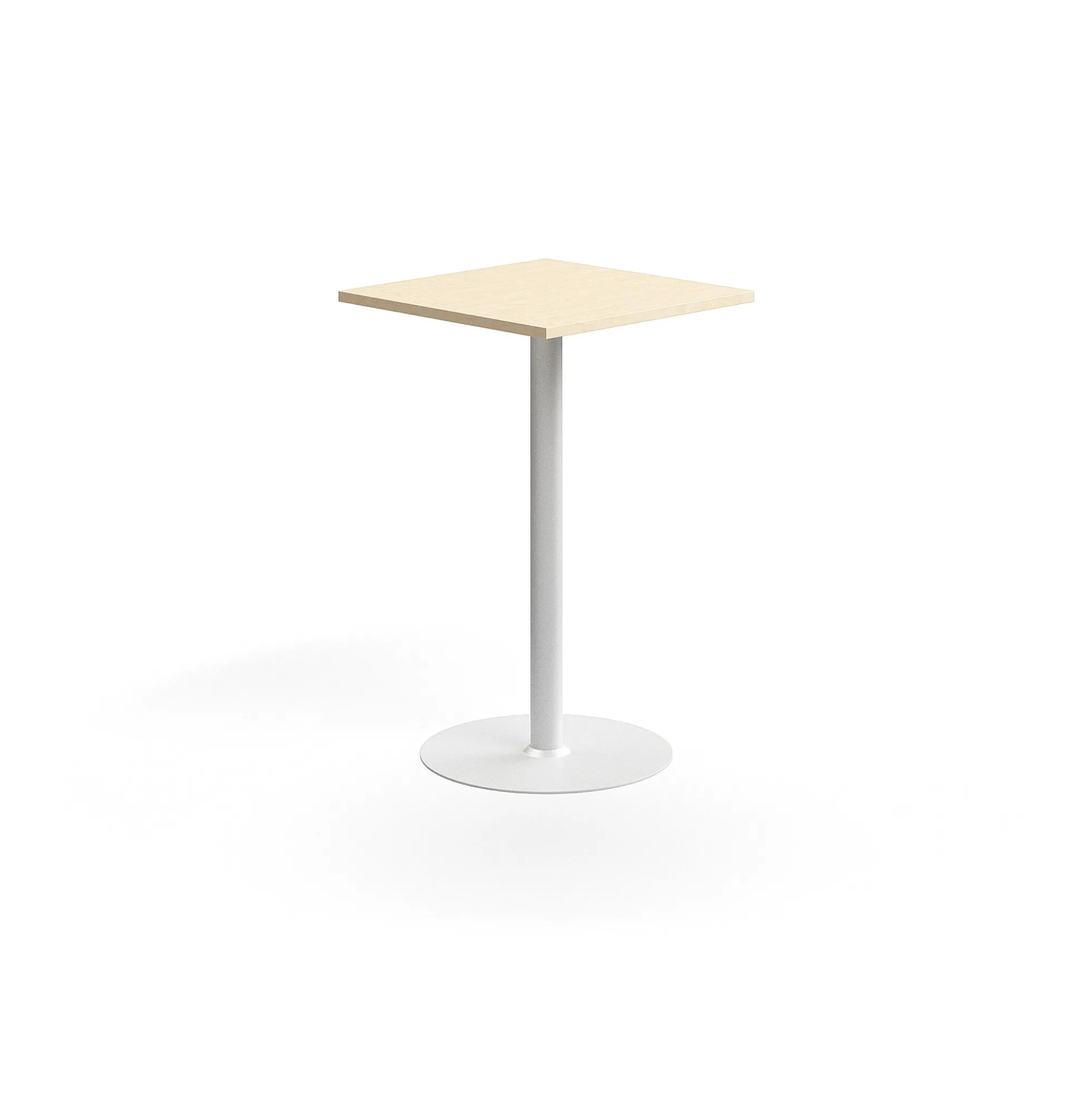 Baaripöytä VERTICUS 700x700x1100 mm, koivu/valkoinen