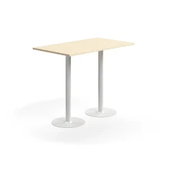 Baaripöytä VERTICUS 1400x800x1100 mm, koivu/valkoinen