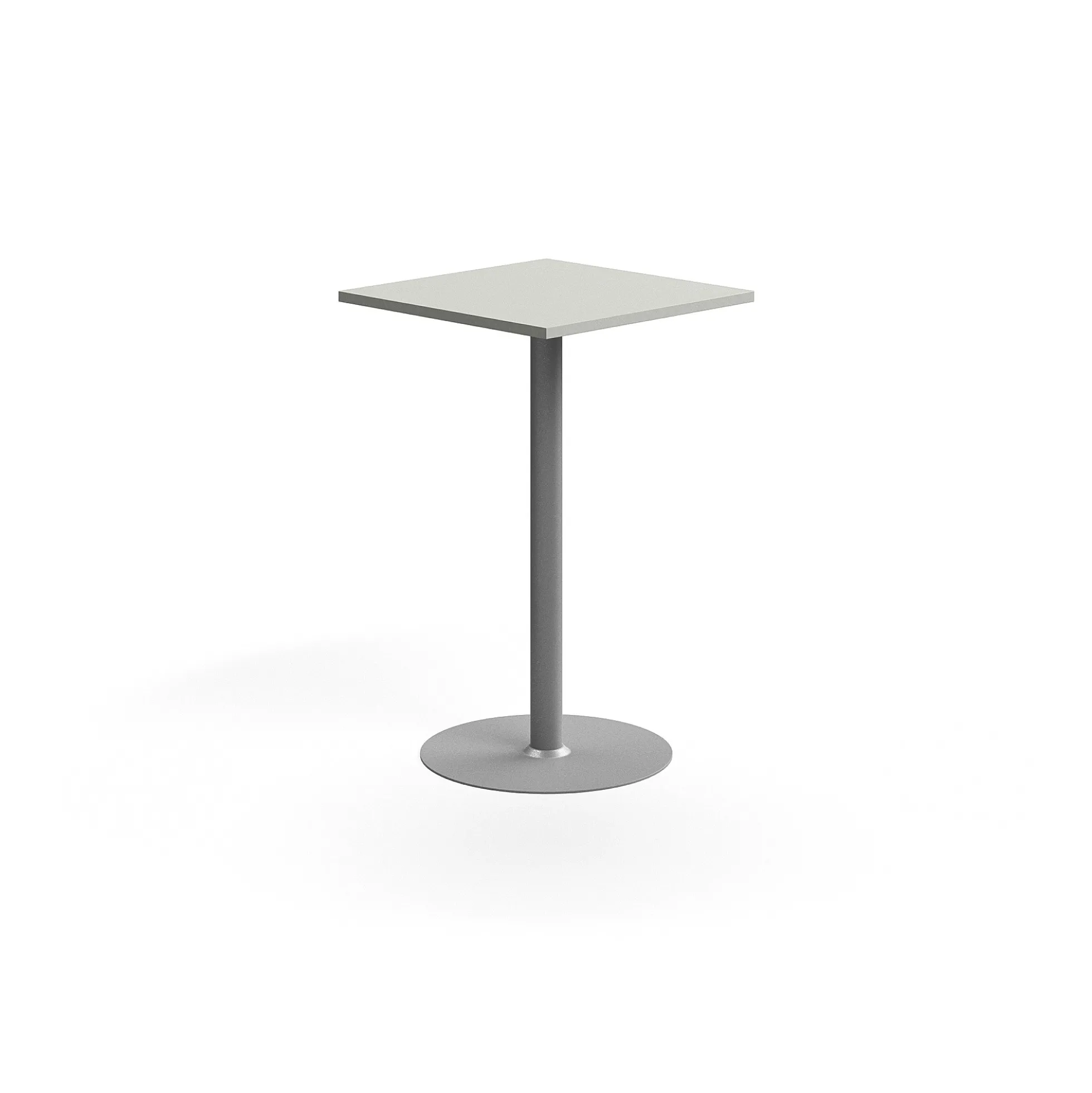 Baaripöytä VERTICUS 700x700x1100 mm, vaaleanharmaa/hopea