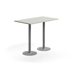 Baaripöytä VERTICUS 1400x800x1100 mm, vaaleanharmaa/hopea