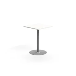Baaripöytä VERTICUS 700x700x900 mm, valkoinen/hopea