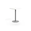 Baaripöytä VERTICUS 700x700x1100 mm, valkoinen/hopea