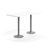 Baaripöytä VERTICUS 1800x800x1100 mm, valkoinen/hopea