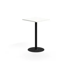 Baaripöytä VERTICUS 700x700x1100 mm, valkoinen/musta