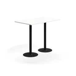 Baaripöytä VERTICUS 1400x800x1100 mm, valkoinen/musta
