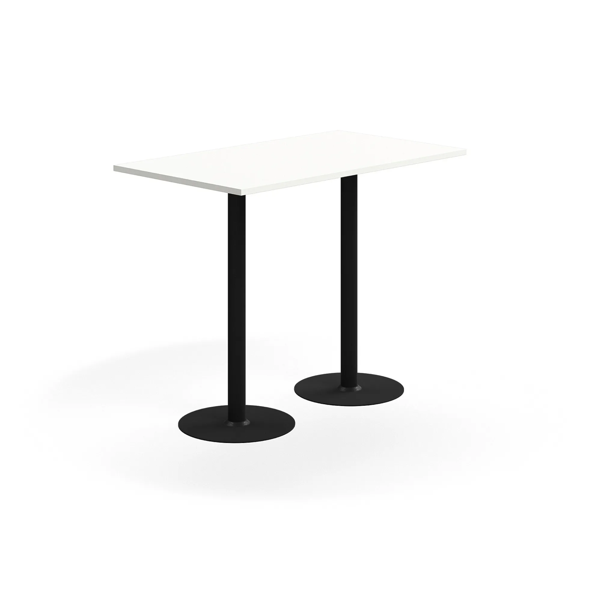 Baaripöytä VERTICUS 1400x800x1100 mm, valkoinen/musta