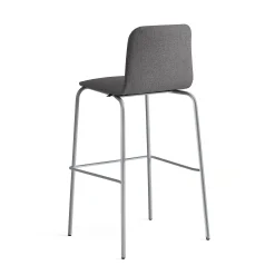 Baarituoli LABELL Istuinkorkeus 765 mm, hopea/ruskea
