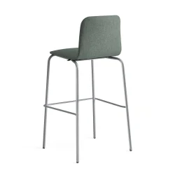 Baarituoli LABELL Istuinkorkeus 765 mm, hopea/tummanvihreä