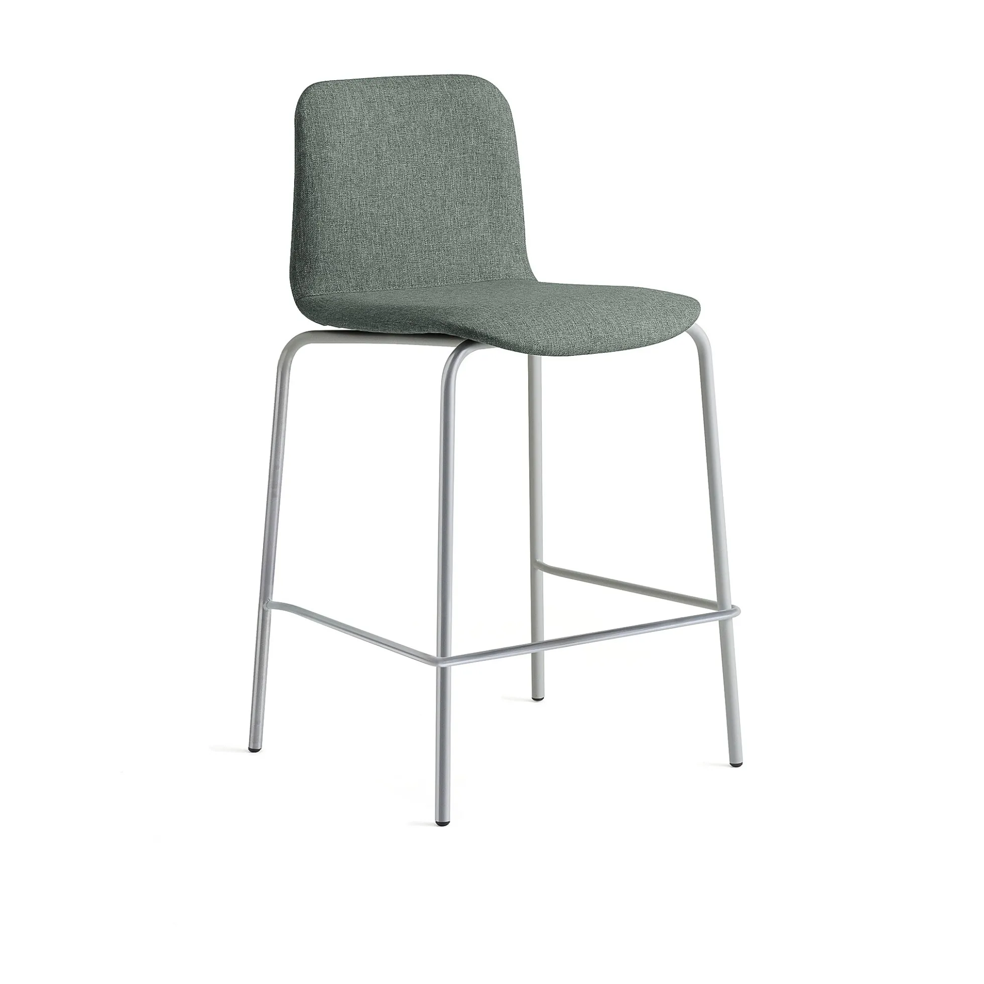 Baarituoli LABELL Istuinkorkeus 650 mm, hopea/tummanvihreä
