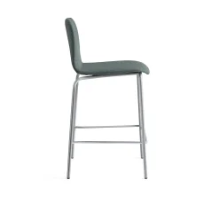 Baarituoli LABELL Istuinkorkeus 650 mm, hopea/tummanvihreä
