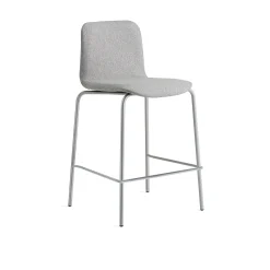 Baarituoli LABELL Istuinkorkeus 650 mm, hopea/vaaleanharmaa