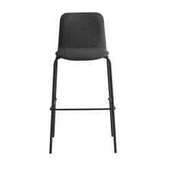 Baarituoli LABELL Istuinkorkeus 765 mm, musta/ruskea