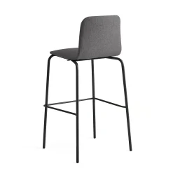 Baarituoli LABELL Istuinkorkeus 765 mm, musta/ruskea