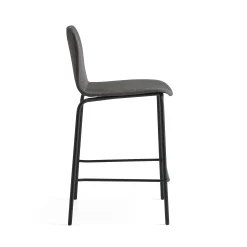 Baarituoli LABELL Istuinkorkeus 650 mm, musta/ruskea