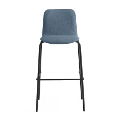 Baarituoli LABELL Istuinkorkeus 765 mm, musta/sininen