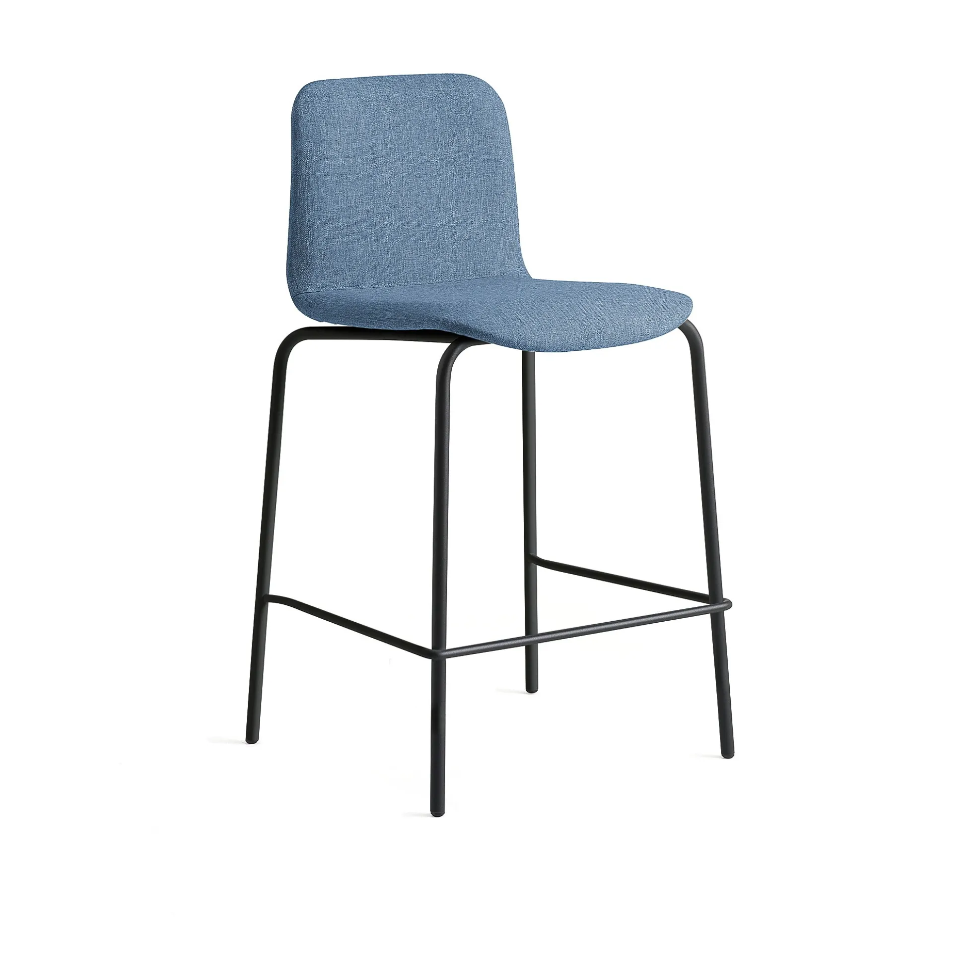 Baarituoli LABELL Istuinkorkeus 650 mm, musta/sininen