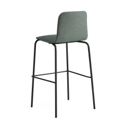 Baarituoli LABELL Istuinkorkeus 765 mm, musta/tummanvihreä