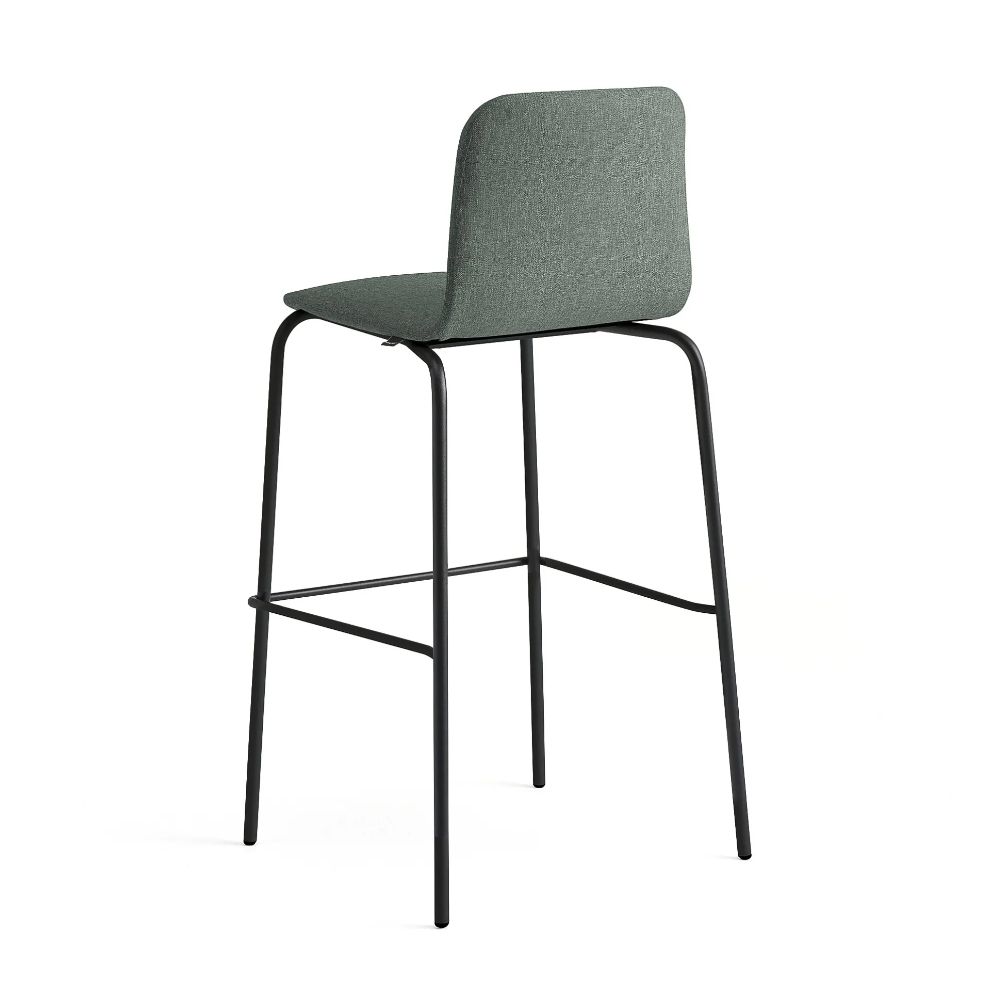 Baarituoli LABELL Istuinkorkeus 765 mm, musta/tummanvihreä