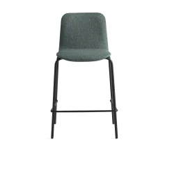 Baarituoli LABELL Istuinkorkeus 650 mm, musta/tummanvihreä
