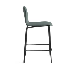 Baarituoli LABELL Istuinkorkeus 650 mm, musta/tummanvihreä
