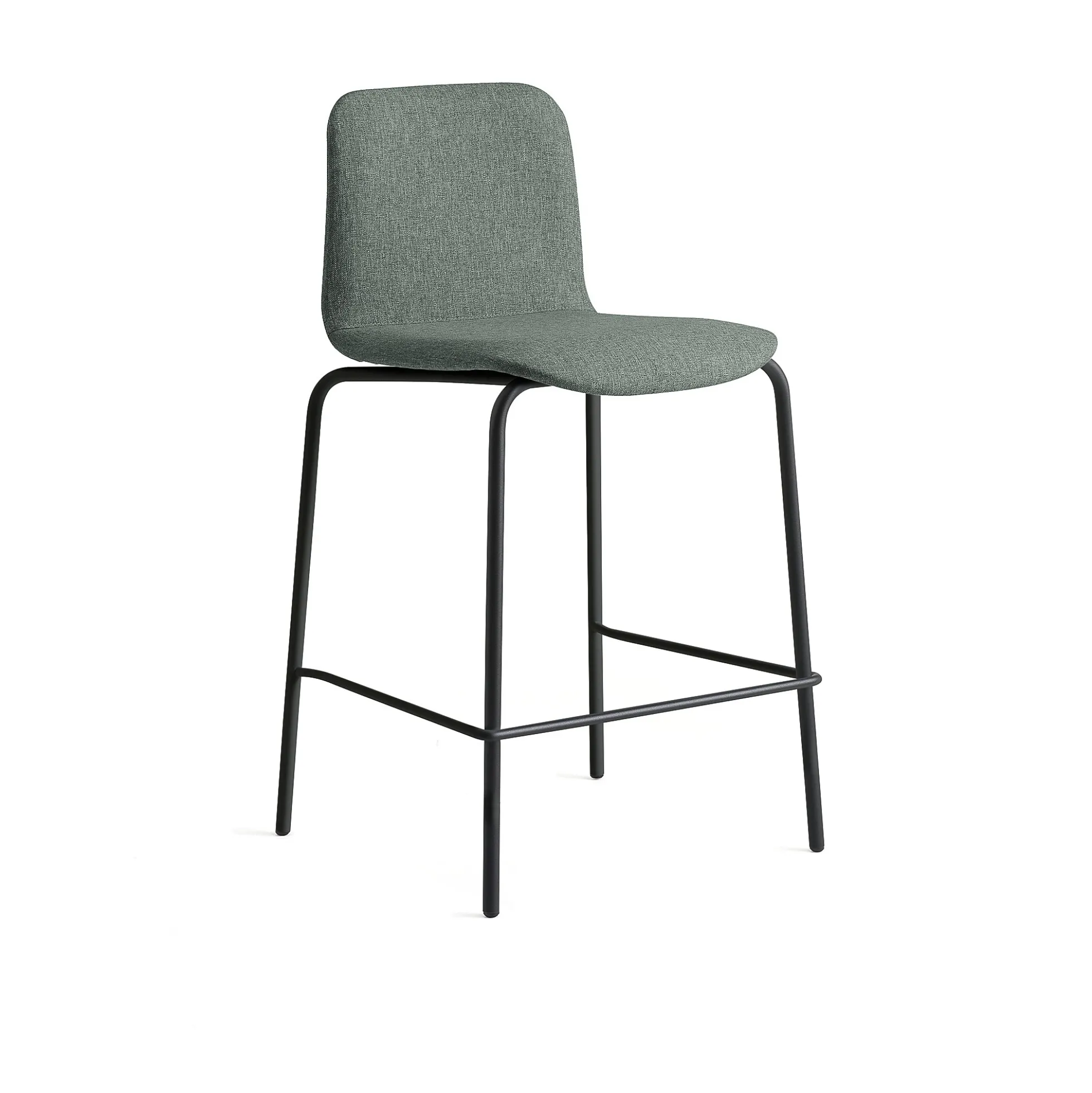 Baarituoli LABELL Istuinkorkeus 650 mm, musta/tummanvihreä
