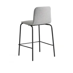 Baarituoli LABELL Istuinkorkeus 650 mm, musta/vaaleanharmaa