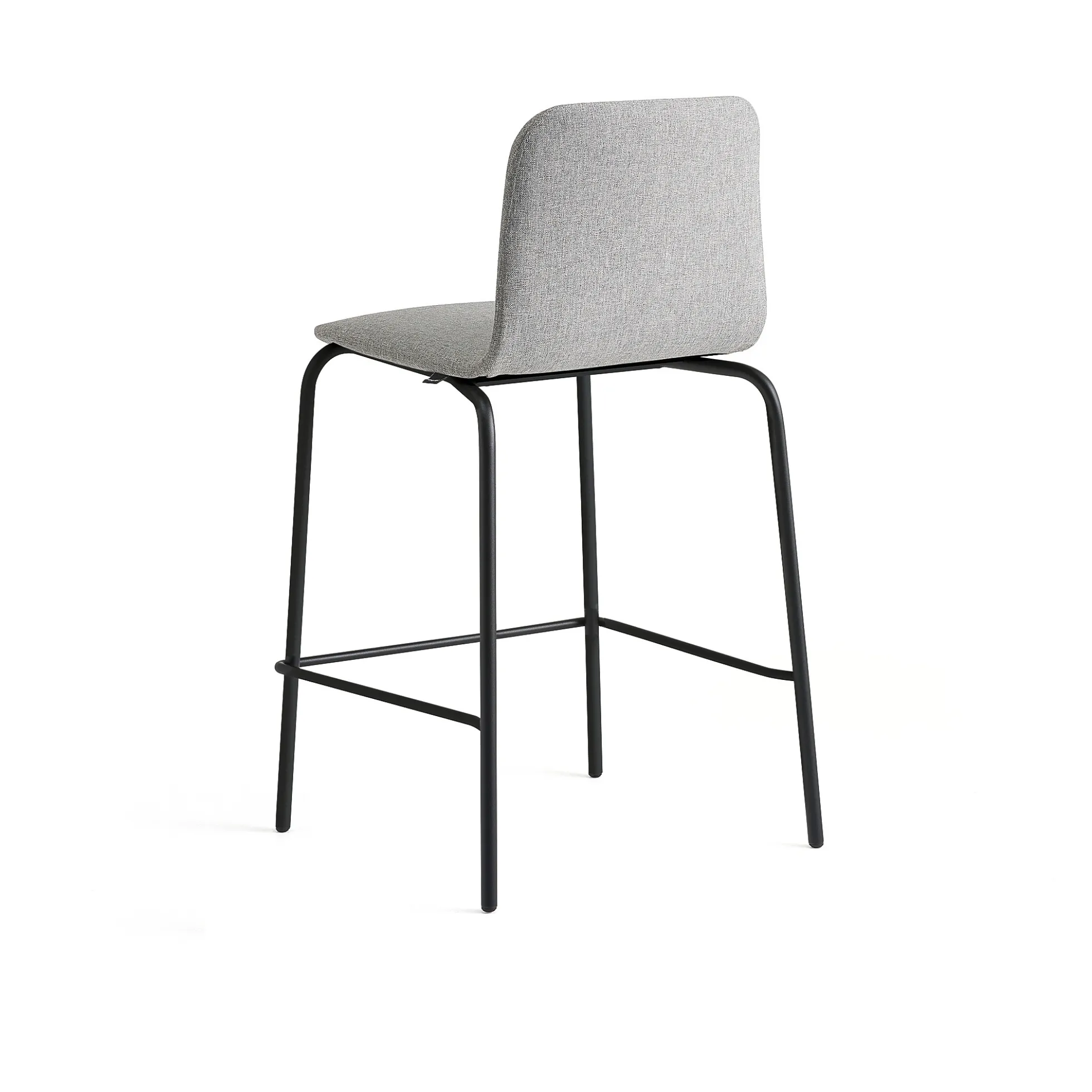 Baarituoli LABELL Istuinkorkeus 650 mm, musta/vaaleanharmaa