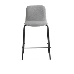 Baarituoli LABELL Istuinkorkeus 650 mm, musta/vaaleanharmaa