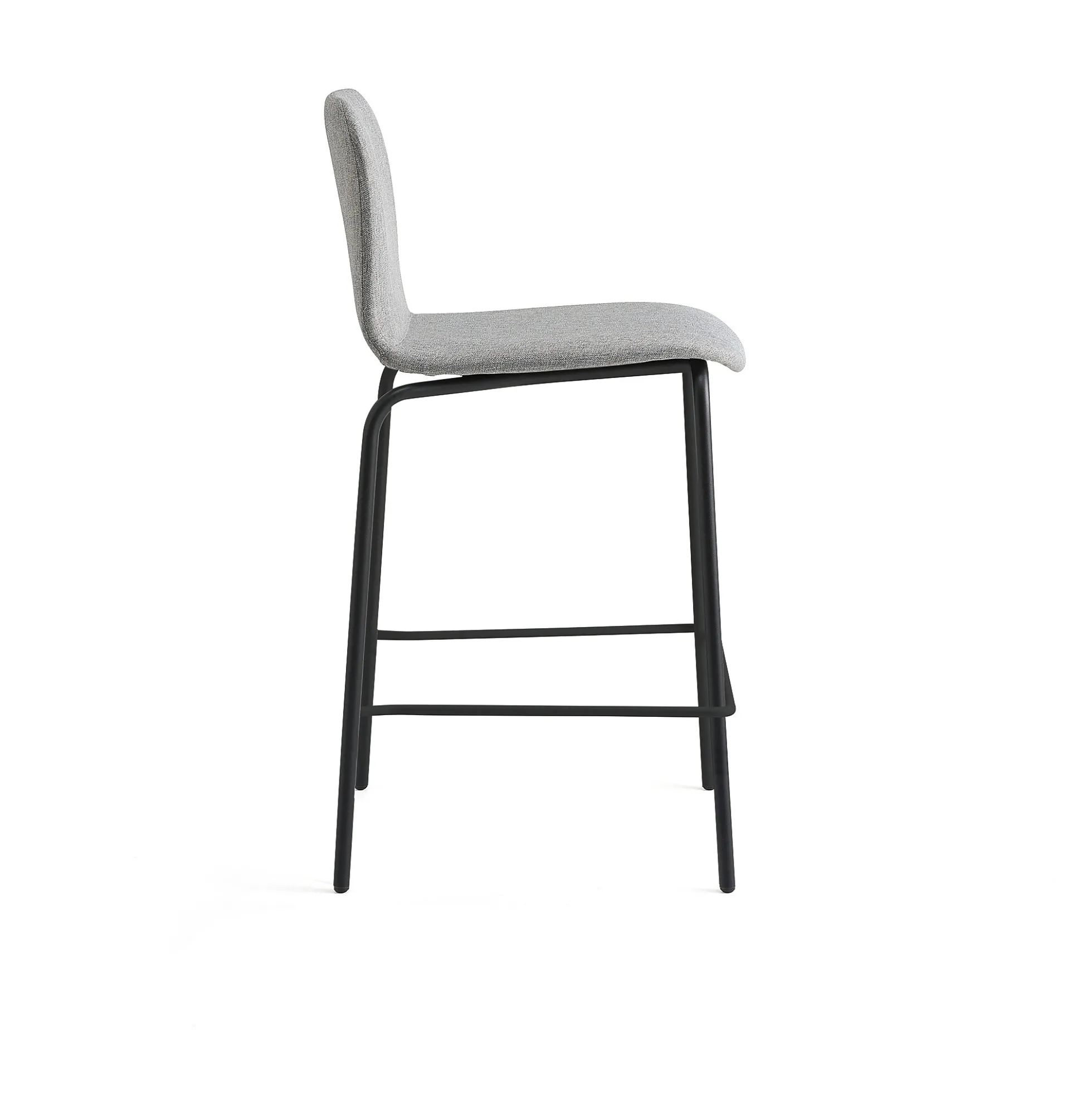 Baarituoli LABELL Istuinkorkeus 650 mm, musta/vaaleanharmaa