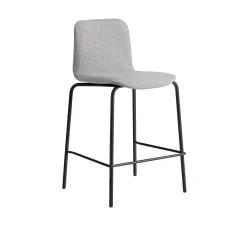 Baarituoli LABELL Istuinkorkeus 650 mm, musta/vaaleanharmaa