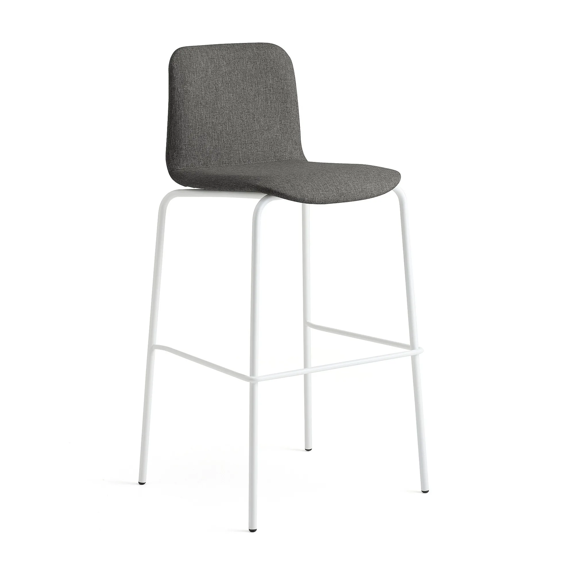 Baarituoli LABELL Istuinkorkeus 765 mm, valkoinen/ruskea