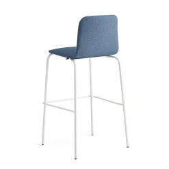 Baarituoli LABELL Istuinkorkeus 765 mm, valkoinen/sininen