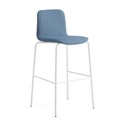 Baarituoli LABELL Istuinkorkeus 765 mm, valkoinen/sininen