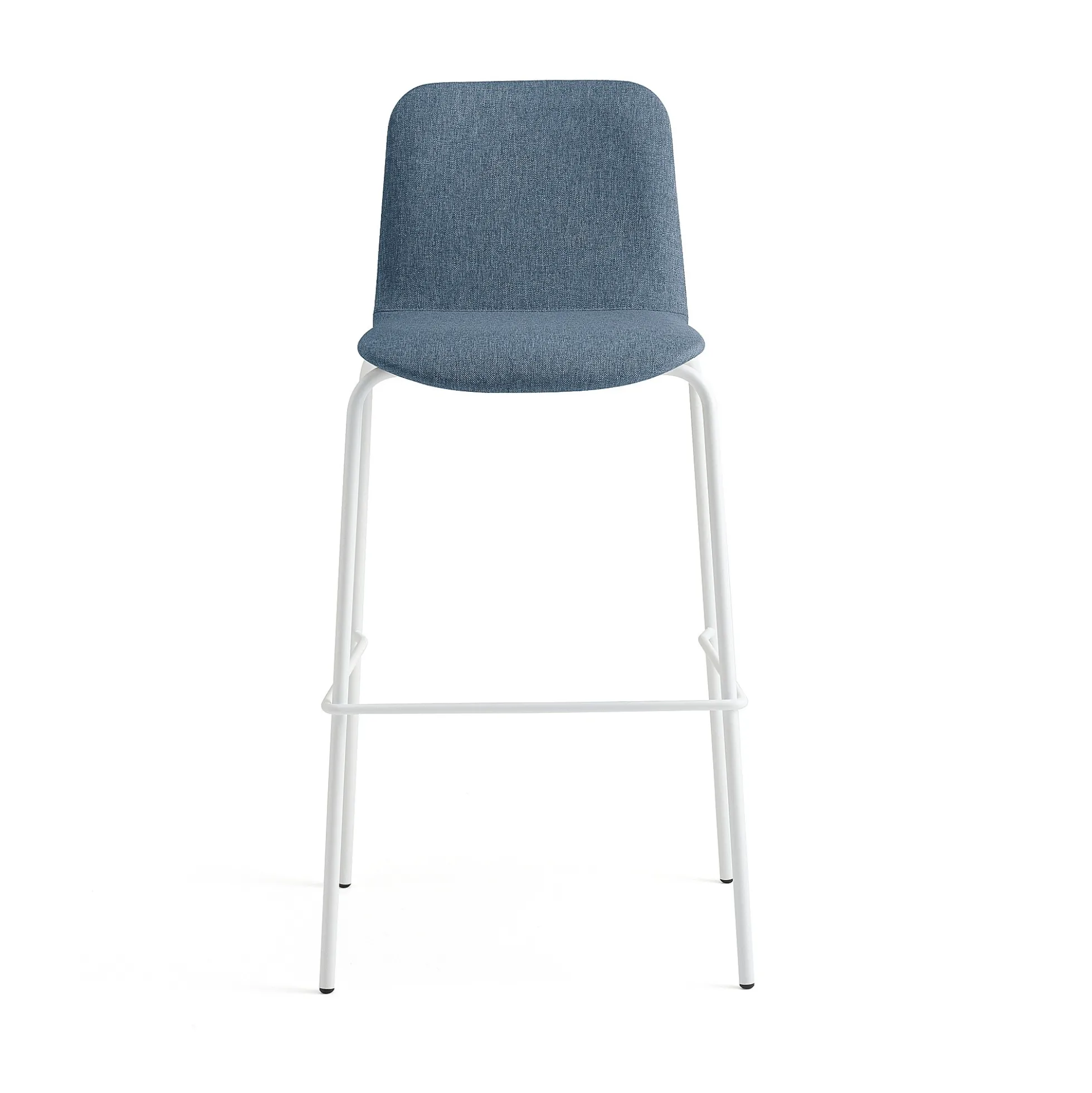 Baarituoli LABELL Istuinkorkeus 765 mm, valkoinen/sininen