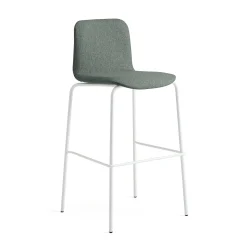 Baarituoli LABELL Istuinkorkeus 765 mm, valkoinen/tummanvihreä