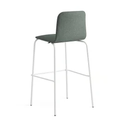 Baarituoli LABELL Istuinkorkeus 765 mm, valkoinen/tummanvihreä