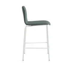 Baarituoli LABELL Istuinkorkeus 650 mm, valkoinen/tummanvihreä