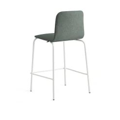 Baarituoli LABELL Istuinkorkeus 650 mm, valkoinen/tummanvihreä