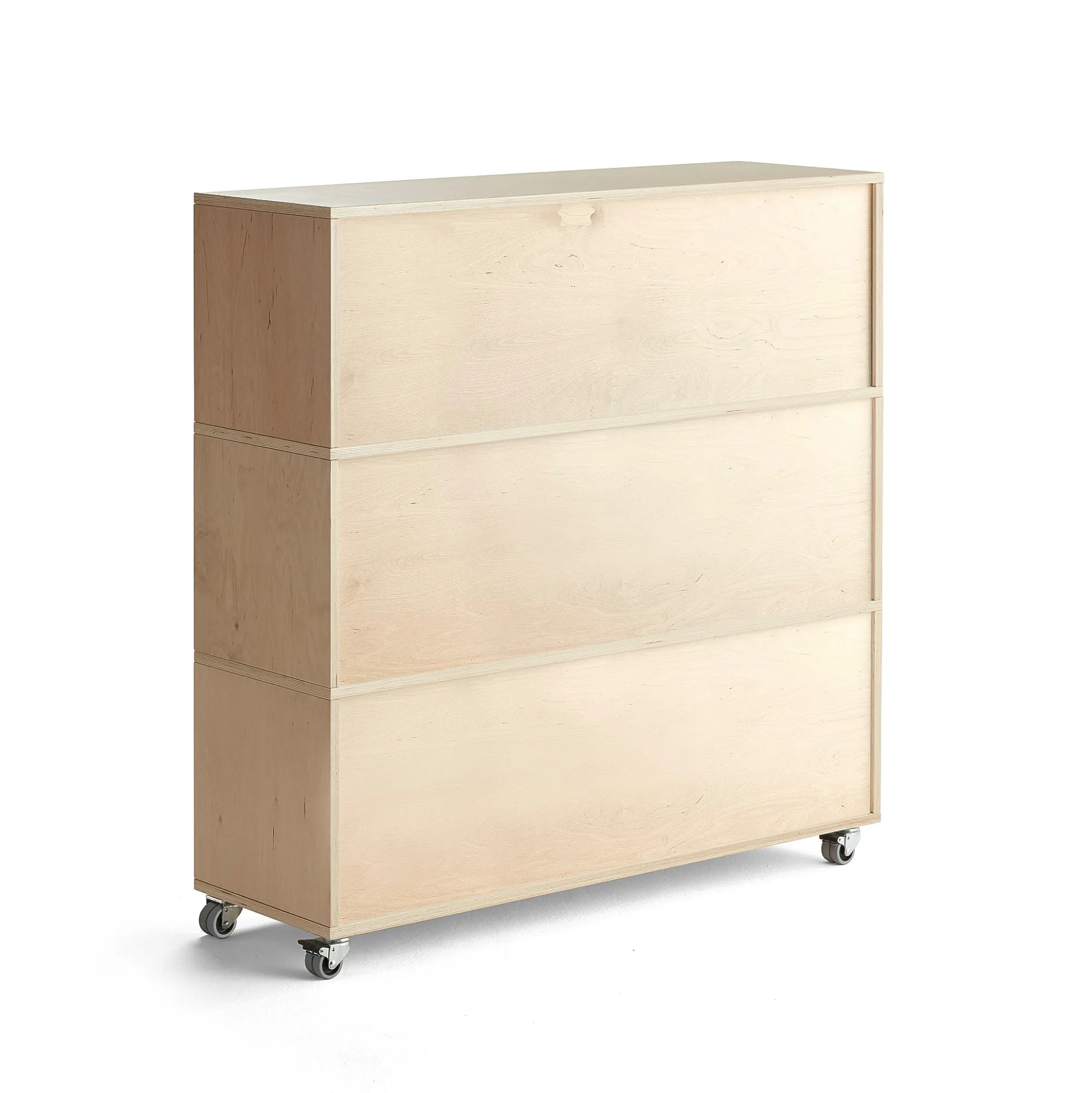 Hylly RICO Pyörät, 9 lokeroa, leveys: 1200 mm, koivu