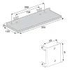 Hyllytaso työkalutauluun 350x120 mm